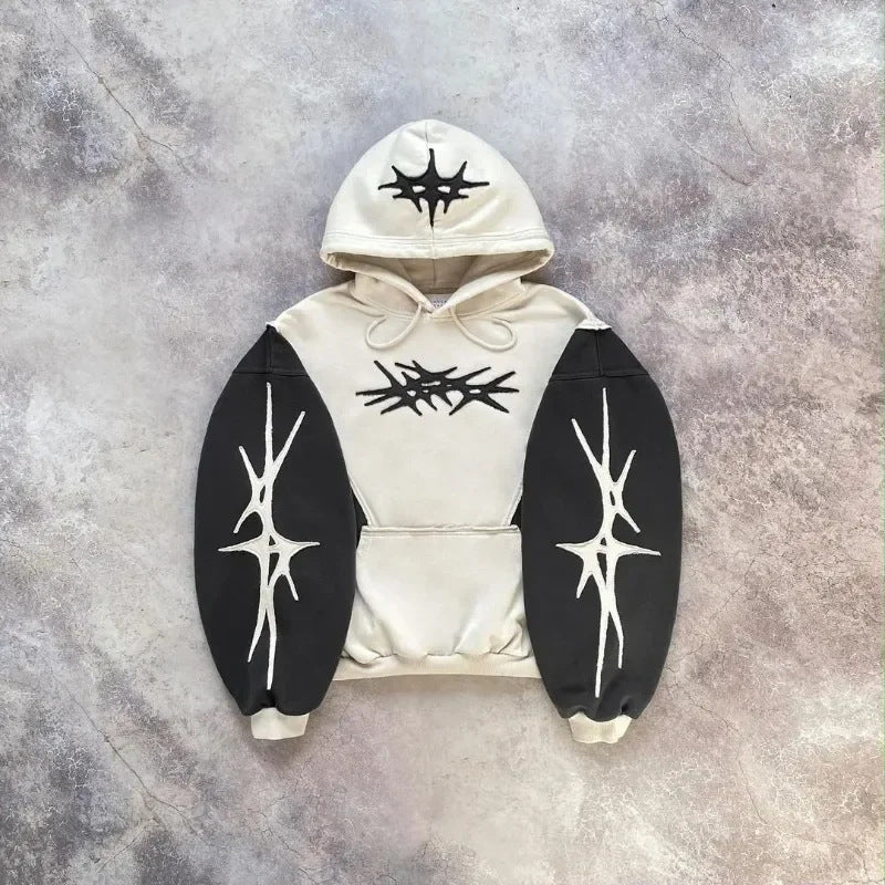 Women's Hooded Sweatshirt Embroidered Pullover Hoodie Printed Long Sleeve Women's Sweater Top