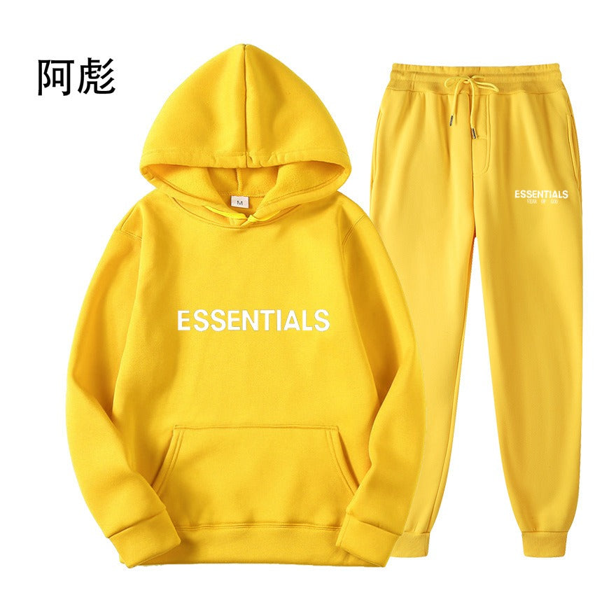 FEAR OF GOD ESSENTIALS couple suit sweatshirt men and women double line high street fashion brand autumn and winter two-piece suit