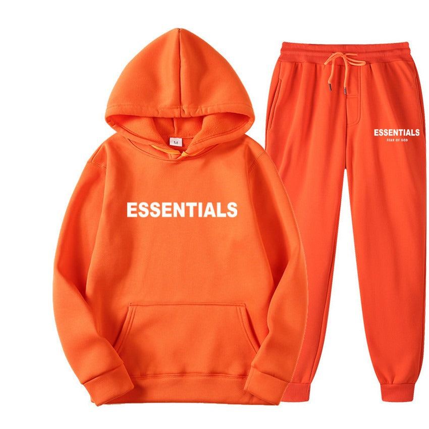 FEAR OF GOD ESSENTIALS couple suit sweatshirt men and women double line high street fashion brand autumn and winter two-piece suit