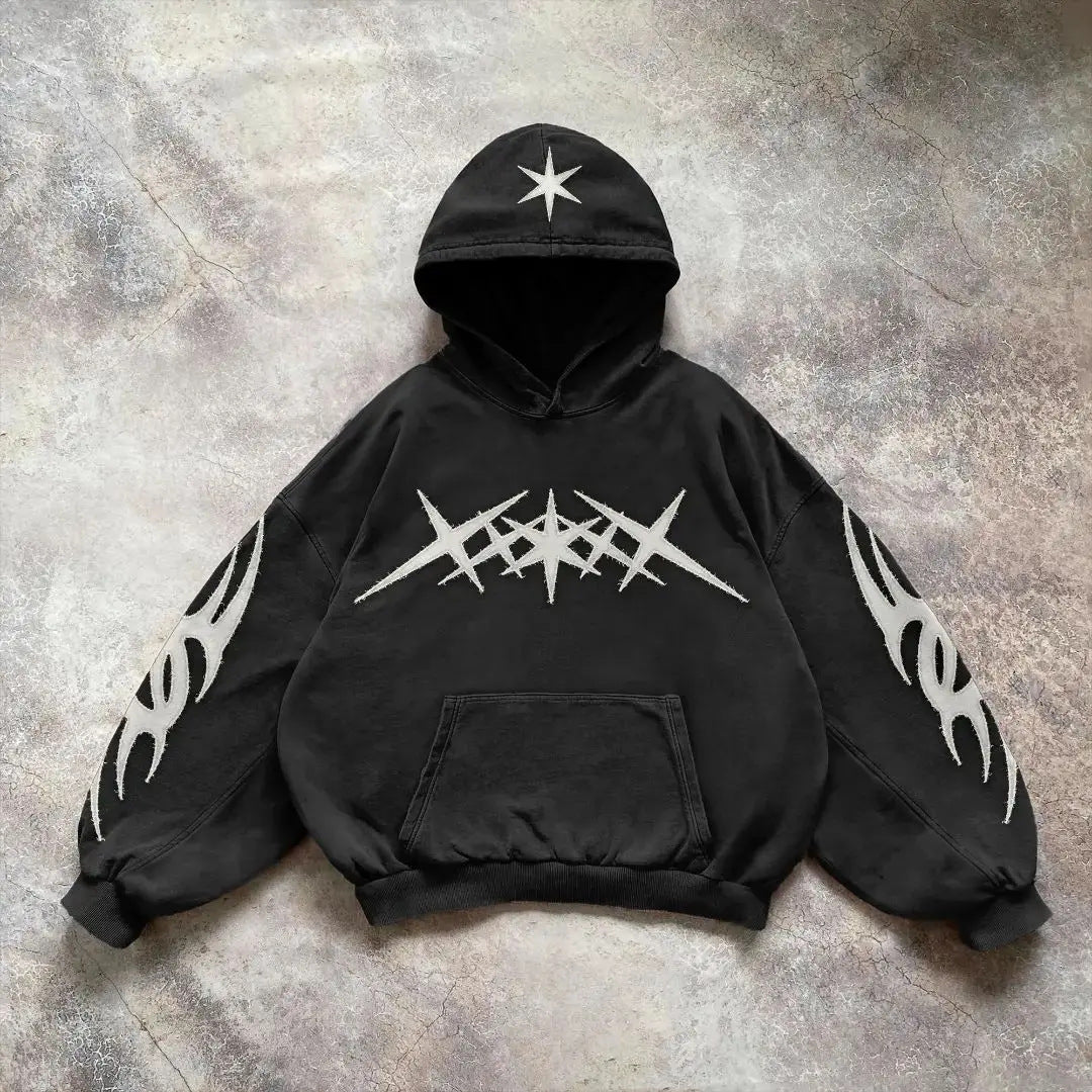 Women's Hooded Sweatshirt Embroidered Pullover Hoodie Printed Long Sleeve Women's Sweater Top