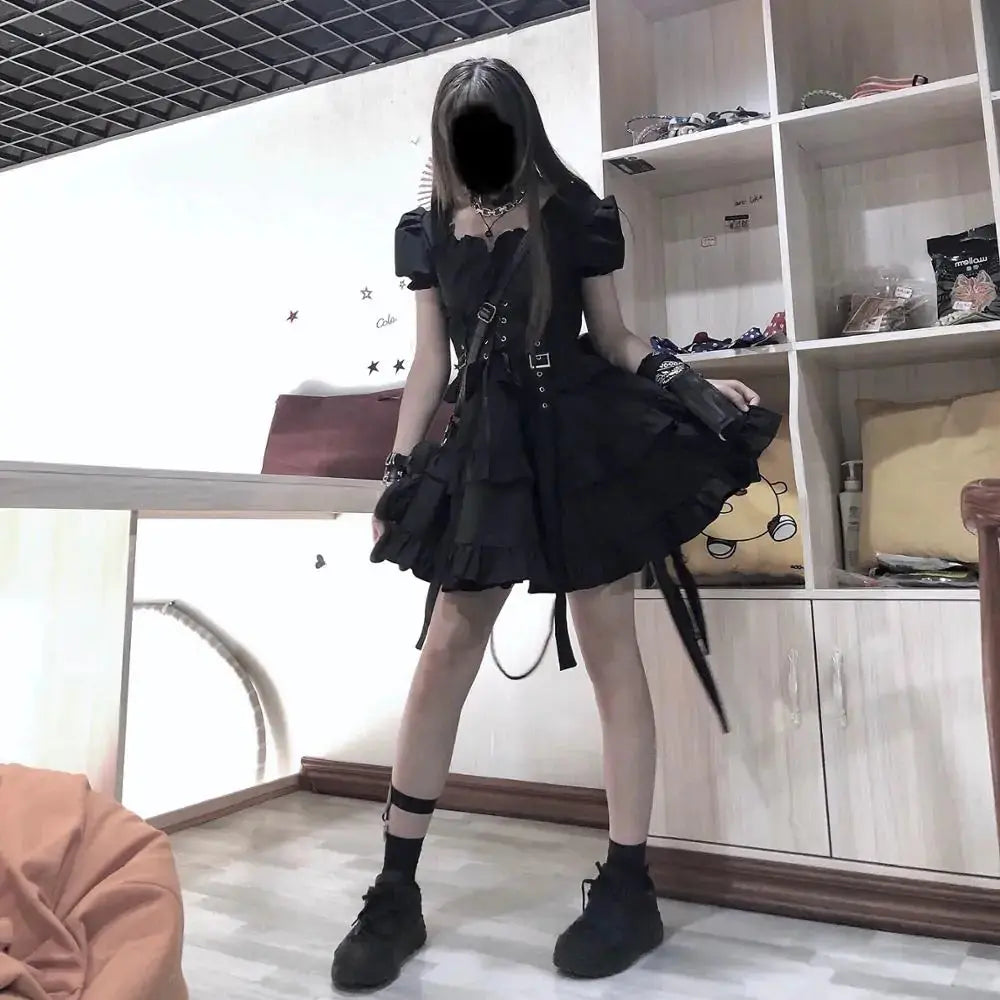 Gothic Women Black Dress - HCDSHOP