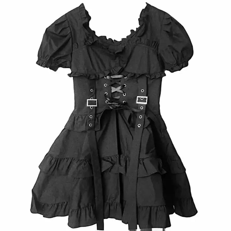 Gothic Women Black Dress - HCDSHOP
